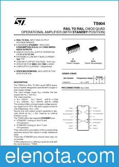 STMicroelectronics TS904 datasheet