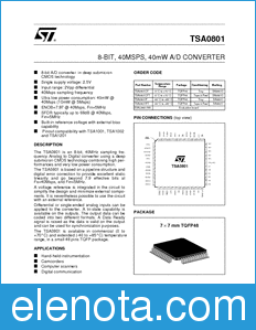 STMicroelectronics TSA0801CFT datasheet