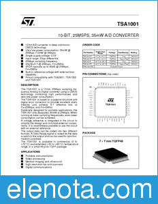 STMicroelectronics TSA1001CFT datasheet
