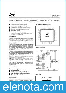 STMicroelectronics TSA1203IF datasheet