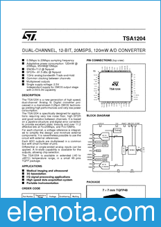 STMicroelectronics TSA1204 datasheet