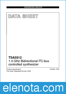 Philips TSA5512 datasheet
