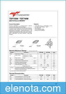Truesemi TSP740M datasheet