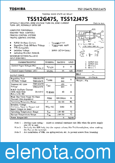 Toshiba TSS12G47S datasheet