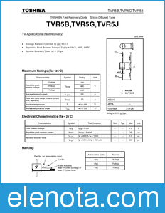 Toshiba TVR5B datasheet