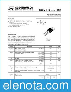 STMicroelectronics TXDV612 datasheet