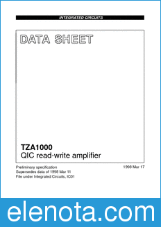 Philips TZA1000 datasheet