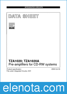 Philips TZA1020 datasheet