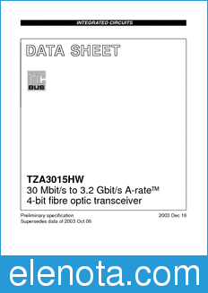 Philips TZA3015HW datasheet