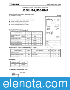 Toshiba U05GH44 datasheet