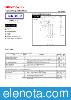 Shindengen U4KB80R datasheet