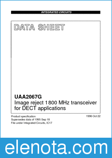 Philips UAA2067G datasheet