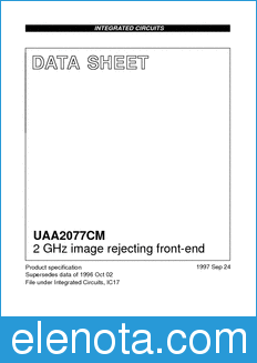 Philips UAA2077CM datasheet