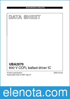 Philips UBA2070 datasheet