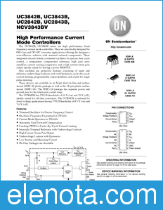 ON Semiconductor UC2843B datasheet