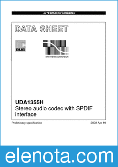 Philips UDA1355H datasheet
