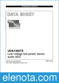 Philips UDA1360TS datasheet