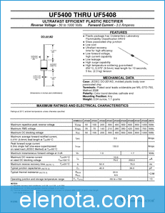 General Semiconductor UF5400 datasheet