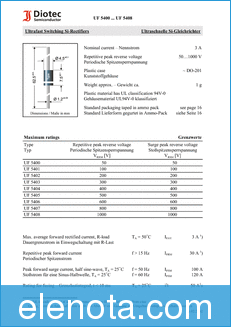Diotec Semiconductor UF5402 datasheet