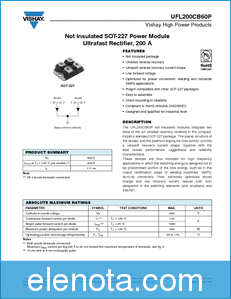 Vishay Siliconix UFL200CB60P datasheet