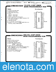 UMC UM23C2001 datasheet