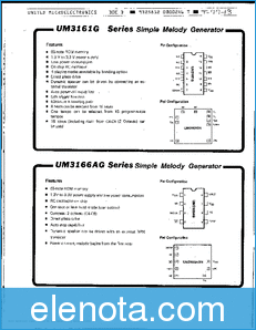 UMC UM3161G datasheet