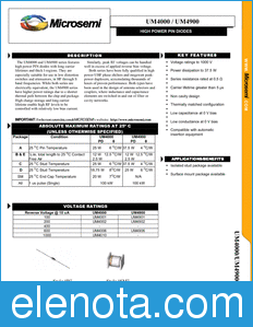 Microsemi UM4001 datasheet