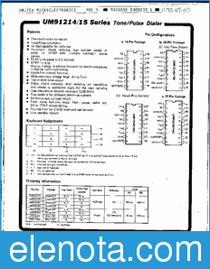 UMC UM91214 datasheet