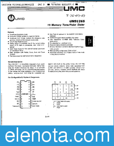 UMC UM91265 datasheet
