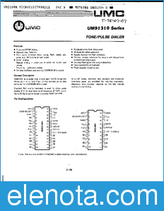 UMC UM91310 datasheet