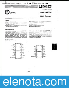 UMC UM9203 datasheet