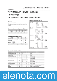 Rohm UMT4401 datasheet