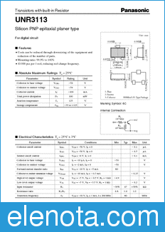 Panasonic UNR3113 datasheet