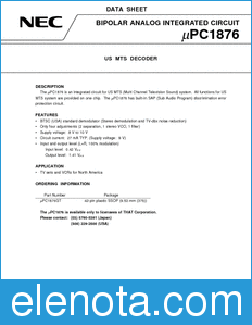 NEC UPC1876 datasheet