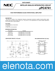 NEC UPC4741 datasheet