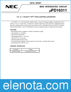 NEC UPD16311 datasheet