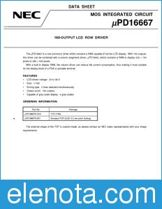 NEC UPD16667 datasheet