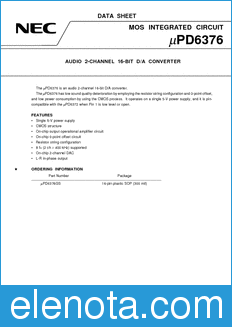 NEC UPD6376 datasheet