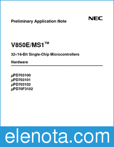 NEC UPD703100 datasheet