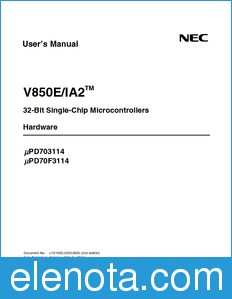 NEC UPD703114 datasheet