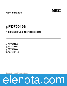 NEC UPD750104 datasheet