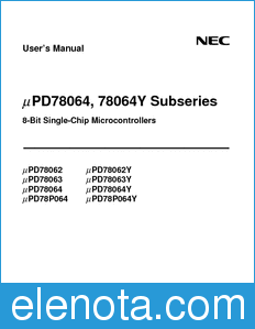 NEC UPD78062 datasheet