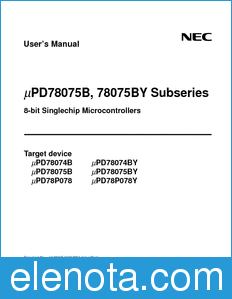 NEC UPD78075B datasheet
