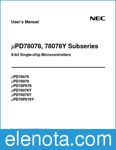 NEC UPD78076 datasheet