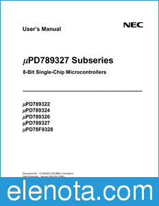 NEC UPD789322 datasheet