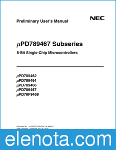 NEC UPD789462 datasheet