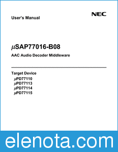 NEC USAP77016-B08 datasheet
