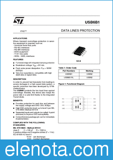 STMicroelectronics USB6B1 datasheet