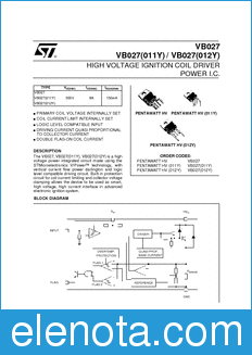 STMicroelectronics VB027 datasheet