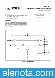 Zarlink Semiconductor VENUS-L datasheet